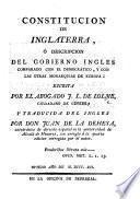 Constitucion de Inglaterra ... Traducida del ingles por don J. de la Dehesa