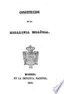 Constitución de la Monarquia Española