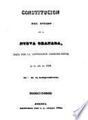 Constitución del estado de la Nueva Granada