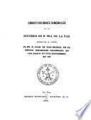 Constituciones sinodales, La Paz, Bolivia 1883