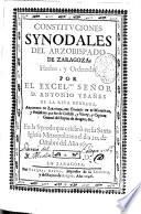 Constituciones synodales del Arzobispado de Zaragoza