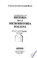 Contribución a la historia de la microhistoria italiana