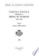 Corona poética dedicada a Miguel de Unamuno, 1864-1964