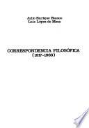 Correspondencia filosofica : 1917-1966