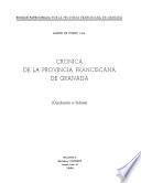 Crónica de la provincia franciscana de Granada: Conclusión e índices