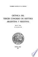 Crónica del tercer Congreso de Historia Argentina y Regional
