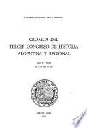 Crónica del tercer Congreso de historia argentina y regional