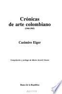 Crónicas de arte colombiano, 1946-1963