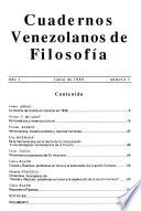 Cuadernos venezolanos de filosofía