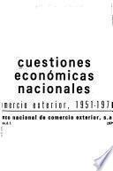 Cuestiones económicas nacionales; Comercio exterior, 1951-1970