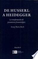 De Husserl a Heidegger