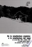 De la arquitectura orgánica a la arquitectura del lugar