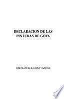 Declaración de las pinturas de Goya