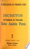 Decretos del presidente de Venezuela, Carlos Andrés Pérez