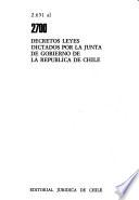 Decretos leyes dictados por la Junta de Gobierno de la República de Chile