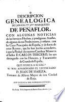 Descripcion genealogica de los .... marqueses de Peñaflor