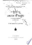 Determinación de la longitud de La Paz y coordenadas geográficas del Observatorio