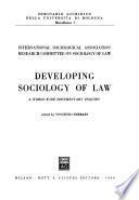Developing Sociology of Law