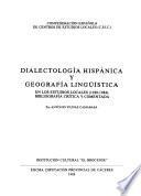 Dialectología hispánica y geografía lingüística en los estudios locales (1920-1984)