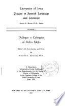 Diálogos o coloquios of Pedro Mejía