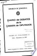 Diario de debates de la Camara de Diputados de la Republica de Venezuela