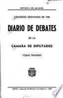 Diario de debates de la Cámara de Diputados