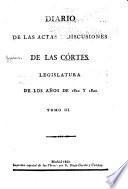 Diario de las actas y discusiones de las Cortes, Legislatura de los años de 1820 y 1821