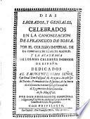Dias sagrados y geniales celebrados en la canonizacion de S. Francisco de Borja (etc.)