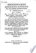 Diccionario geográfico-histórico de las Indias Occidentales ó América