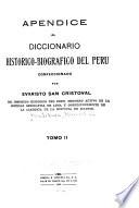 Diccionario histórico-biográfico del Perú