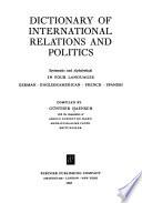 Dictionary of international relations and politics