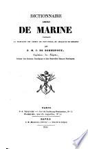 Dictionnaire abrégé de marine, contenant la traduction des termes les plus usuels, en anglais et en espagnol
