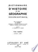 Dictionnaire d'histoire et de géographie ecclésiastiques: GISA-GREGOIRE