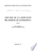 Dietari de la Deputació del General de Cathalunya