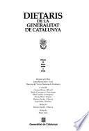 Dietaris de la Generalitat de Catalunya: Anys 1689 a 1701