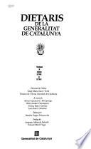 Dietaris de la Generalitat de Catalunya