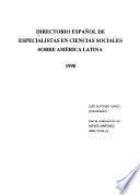 Directorio español de especialistas en ciencias sociales sobre América Latina, 1990