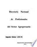 Directorio nacional de profesionales del sector agropecuario