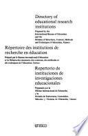 Directory of Educational Research Institutions