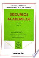 Discursos académicos: 1971-1978