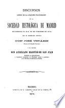 Discursos leídos en la solemne inaguración de la Sociedad Histológica de Madrid celebrada el día 22 febrero de 1874