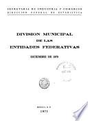 División municipal de las entidades federativas