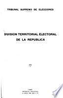 División territorial electoral de la república