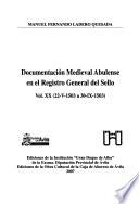 Documentación medieval abulense en el Registro General del Sello: 22-V-1503 a 30-IX-1503