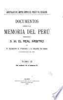 Documentos anexos á la Memoria del Perú