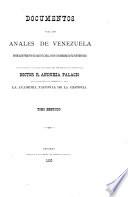 Documentos para los anales de Venezuela
