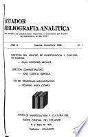 Ecuador, bibliografia analitica