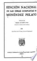 Edición nacional de las obras completas de Menéndez Pelayo: Poesías