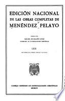 Edición nacional de las obras completas de Menéndez Pelayo: Varia
