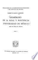 Efemérides de la Real y Pontificia Universidad de México